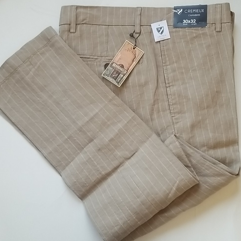 Cremieux S95PX201 Chambers Khaki Linen Sla…
